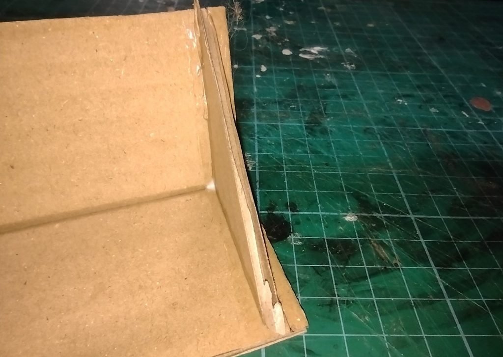 cardboard model cottage roof