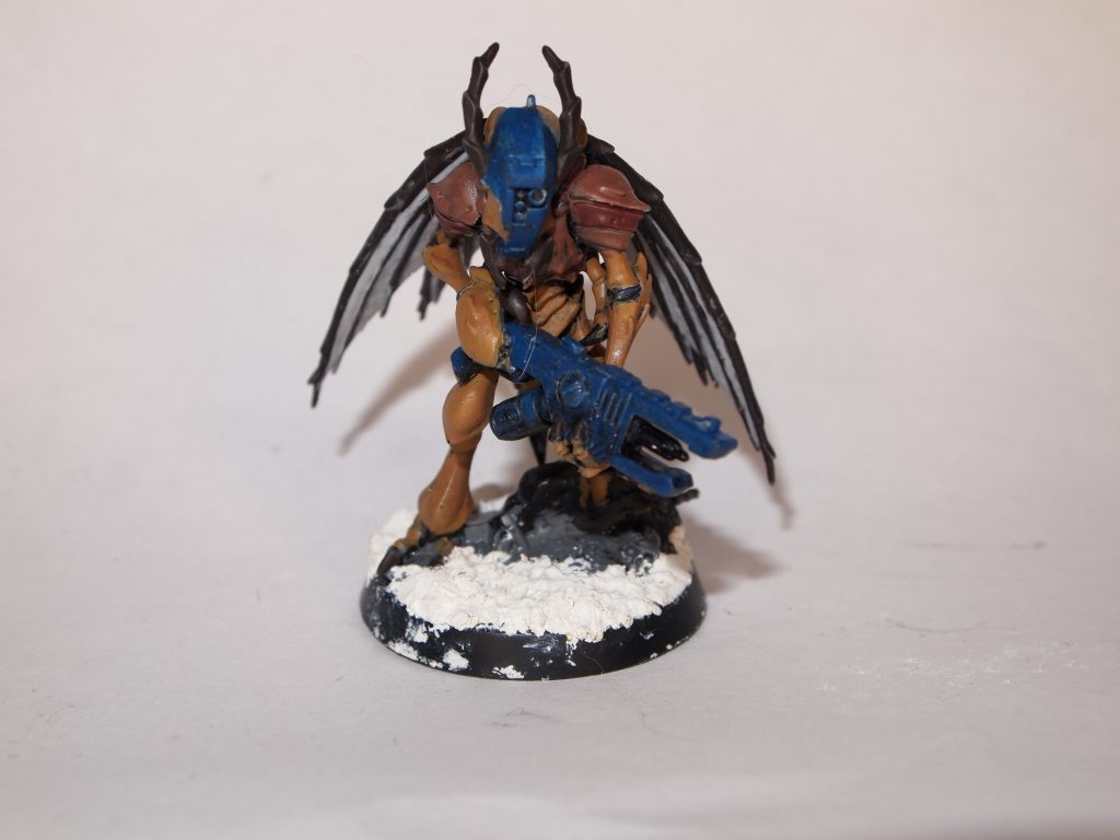 Front of Vespid Stingwing with base colours painted
