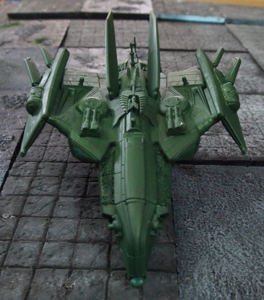 Buzz Lightyear Zurg Fighter ship toy painted green
