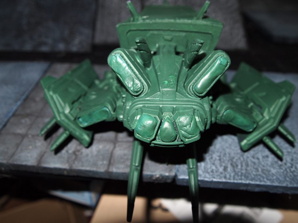 Buzz Lightyear Zurg Fighter ship toy painted green