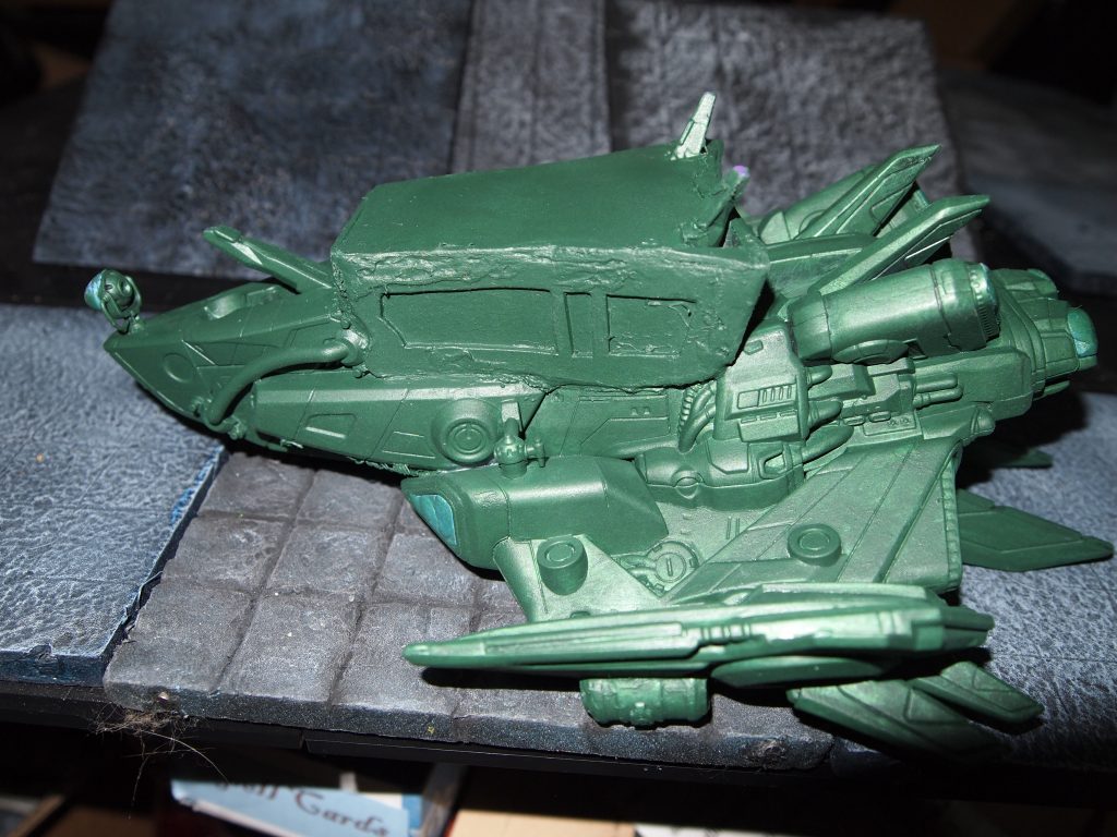 Buzz Lightyear Zurg Fighter ship toy painted green
