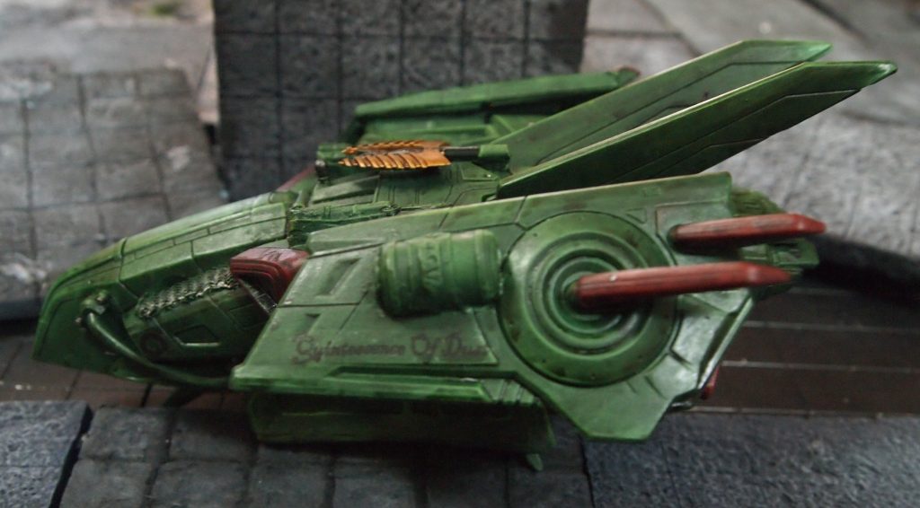Buzz Lightyear  Zurg Fighter ship toy painted green