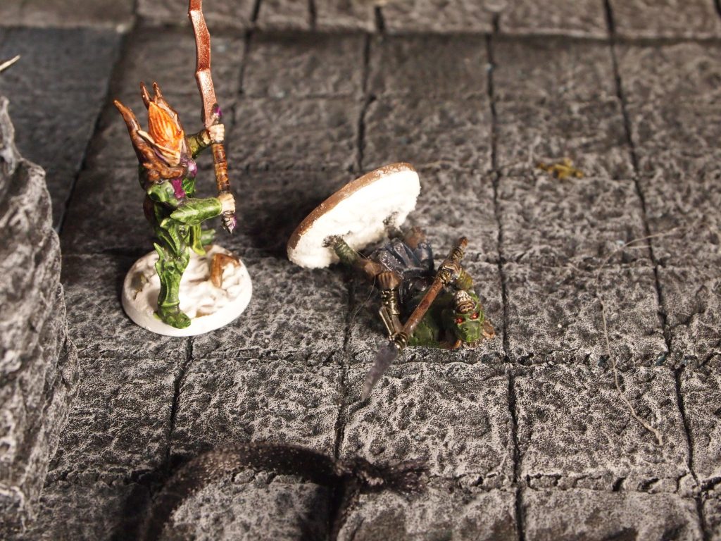 Miniatures in a game of Frostgrave