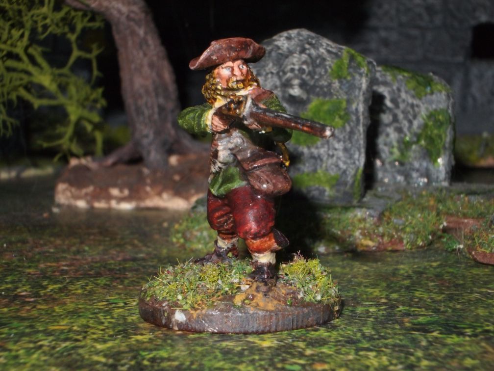 28mm 17th century muskateer miniature.