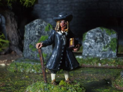 17th Century parson miniature.
