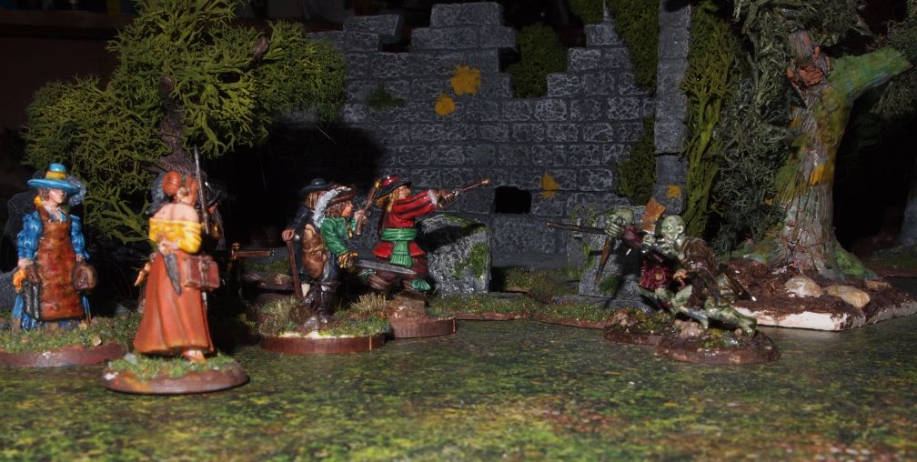28mm Wars of three kingdoms attacking undead creatures.